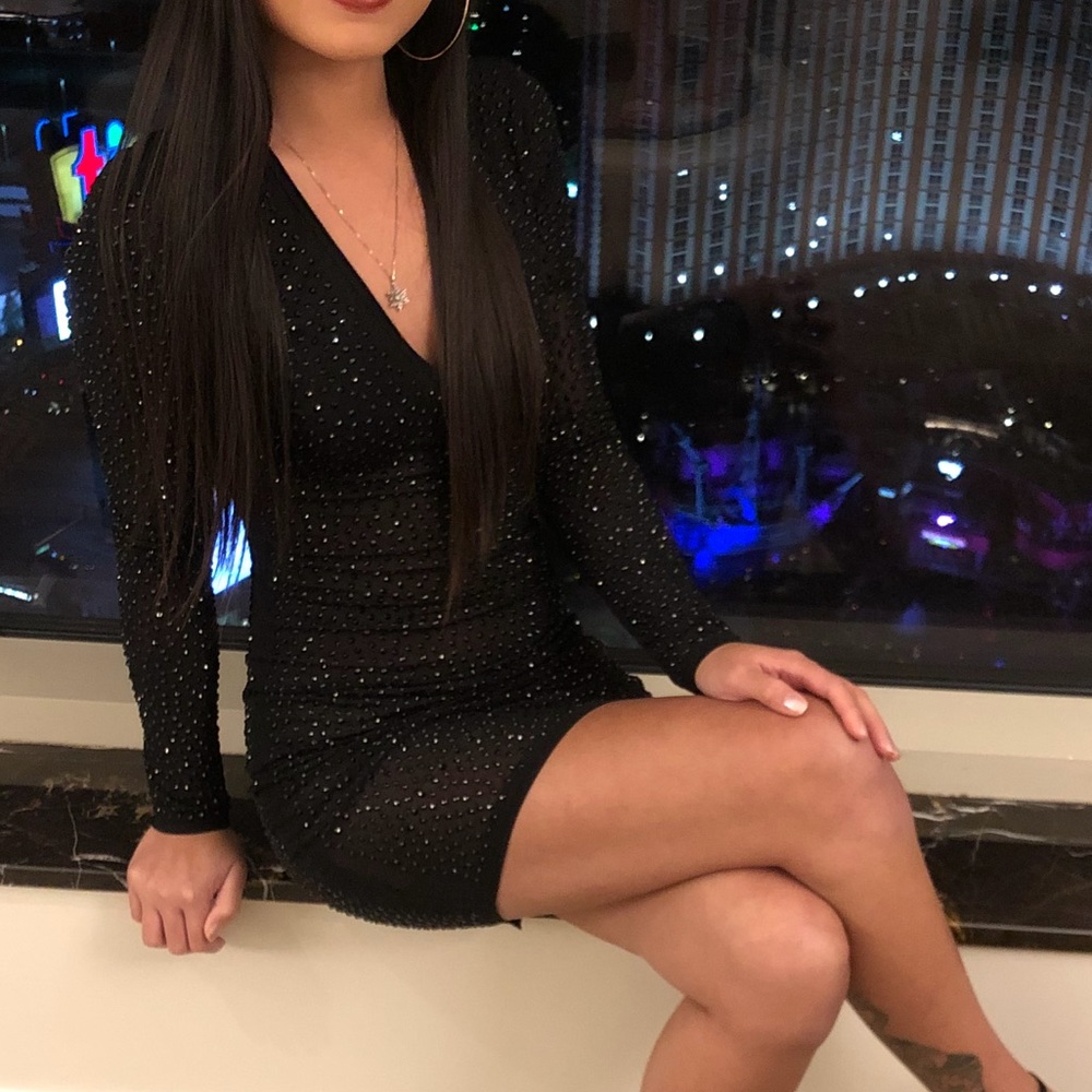 Rhinestone mini dress